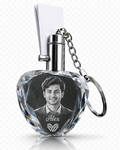 3D Employee Swag Heart Keychain