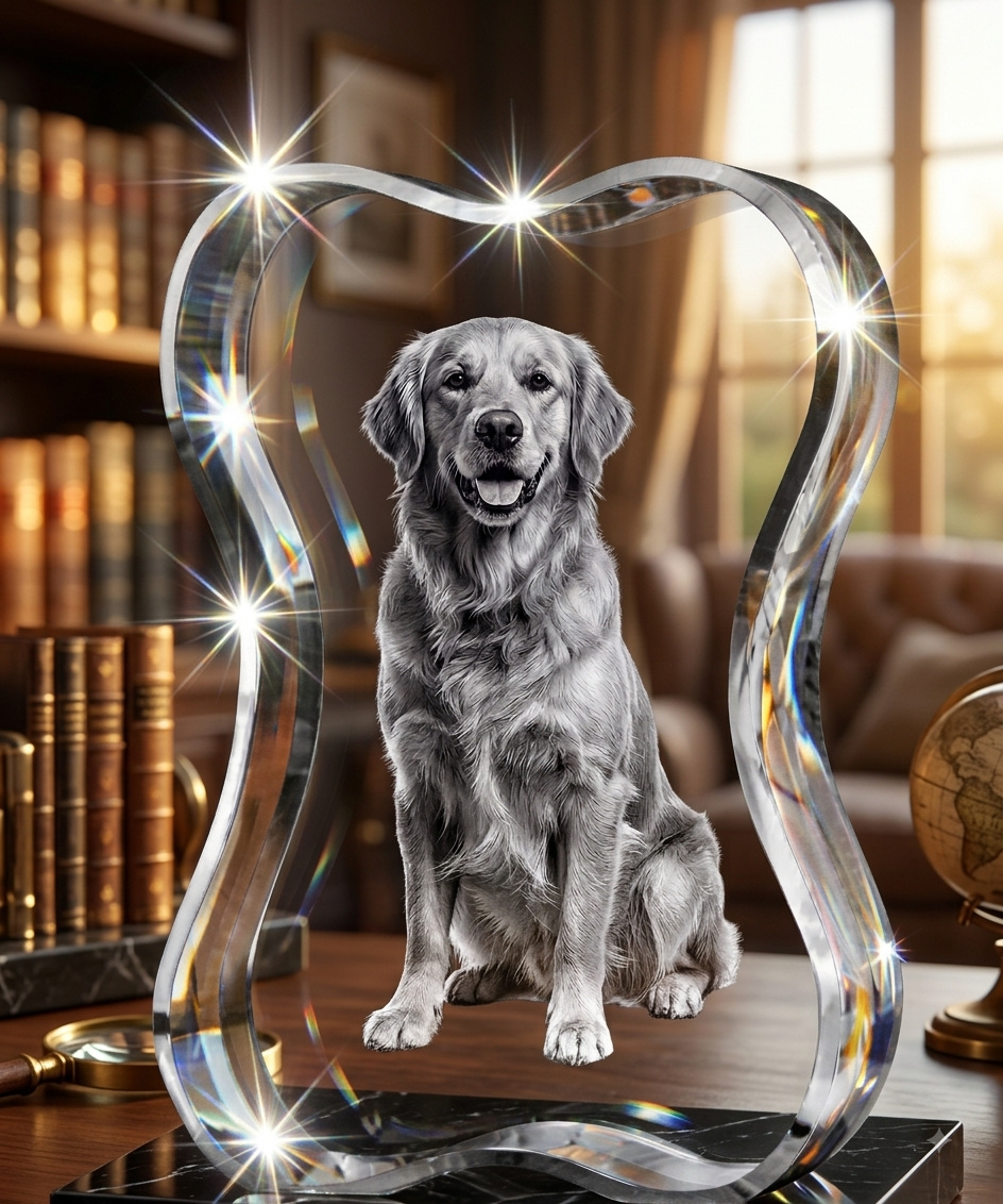 3D Dog Bone Crystal