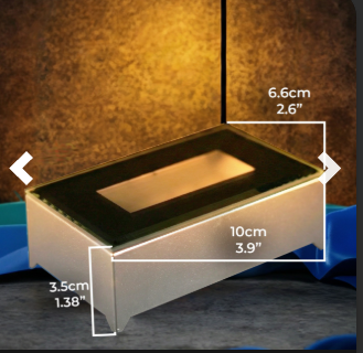 Rectangle Silver LED Light Base