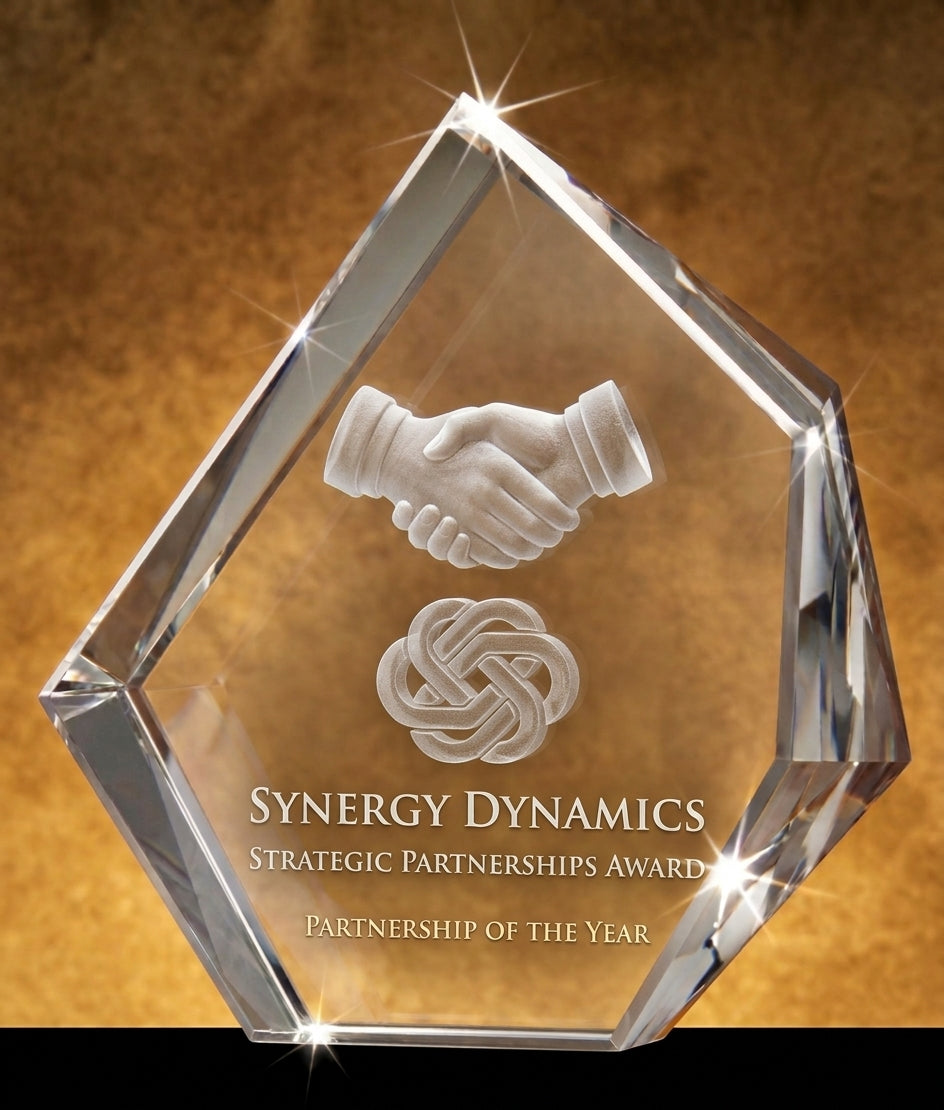 3D iceberg Crystal Award & Trophies 5" x 4.3"