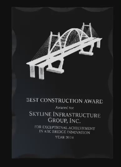 3D Notch Crystal Award & Trophies 6 x 4''