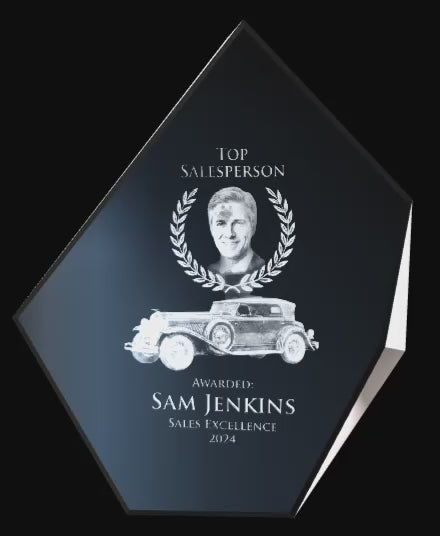 3D iceberg Crystal Award & Trophies 5" x 4.3"